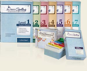 All About Spelling, levels 1, 2, 3, 4, 5, 6, and 7